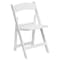 Global Industrial Folding Chair W/White Vinyl Padded Seat, White, Resin Frame B1105817 - alternate 1